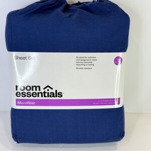 Room Essentials Dark Blue Microfiber Sheet Set